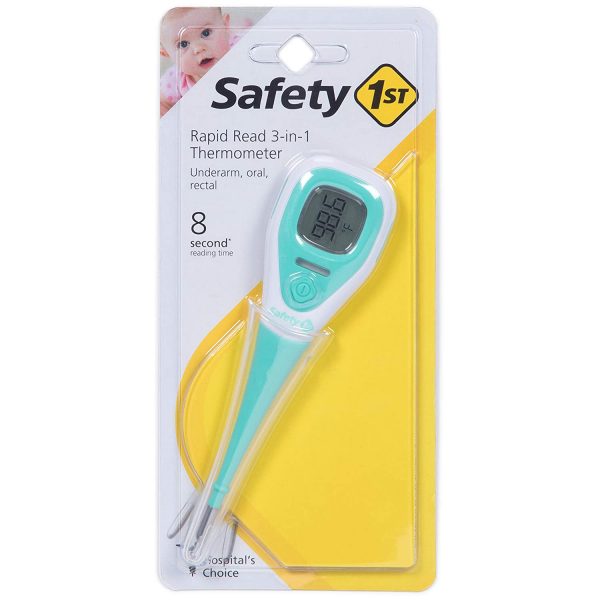 Safety 1St Rapid Read 3-In-1 Thermometer, Aqua, One Size